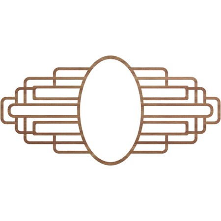 Ekena Millwork Elizabeth Wood Fretwork Pierced Ceiling Medallion, Walnut, 40"W x 20"H x 11"IW x 19"IH x 1/4"T CMWP40X20X0250EBWA